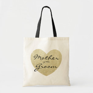 Mother of the Groom Golden heart Customise Tote Bag