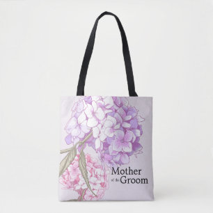 Mother Of The Groom Hydrangea Flower Personalised Tote Bag