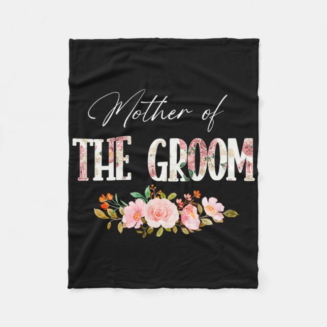 Mother Of The Groom I Loved Him First Mother's Day Fleece Blanket (Front)