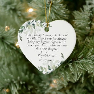 Mother of the Groom Keepsake Ceramic Tree Decoration