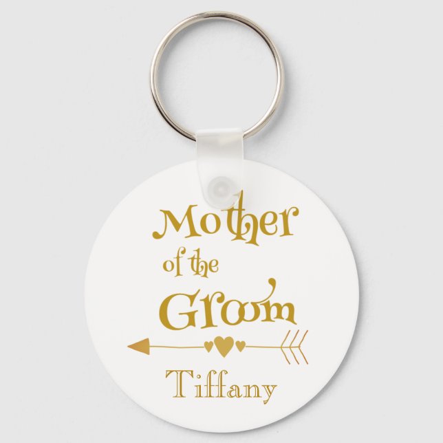 Mother of the Groom Keepsake Wedding Memories Key Ring (Front)