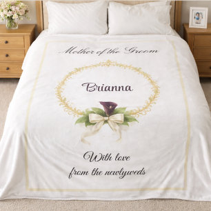 Mother of the Groom Keepsake Wedding Party Gift Fleece Blanket