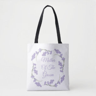 Mother of the Groom Lavender Floral Wreath Tote Bag