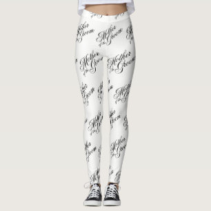 Mother of the Groom Leggings - Black on White