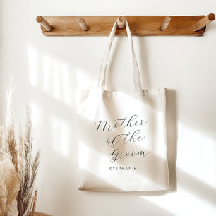 Mother of the Groom Minimalist Personalised Script Tote Bag