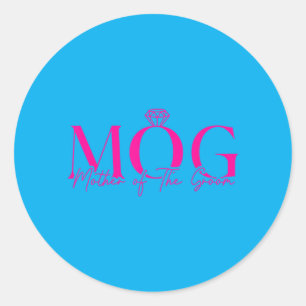 Mother Of The Groom Mog Wedding Mum Mama Cute Classic Round Sticker