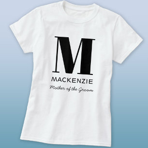Mother of the Groom Monogram Name T-Shirt