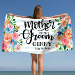Mother of the Groom Personalised  Beach Towel<br><div class="desc">Looking for a unique and elegant gift for your Mother of the Groom? This beautiful custom name beach towel is the perfect way to show your appreciation. Add a special touch to your gift by personalising it with your mother's name.</div>