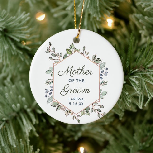Mother Of The Groom Personalised Day of Wedding Ceramic Tree Decoration (Tree)