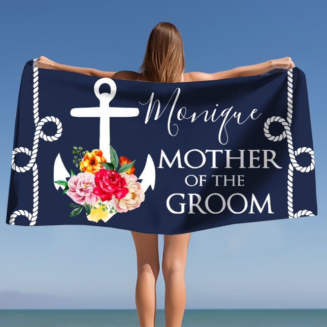 Mother of the Groom Personalised Wedding Beach Towel (Mother of the Groom Personalized Wedding Beach Towel)
