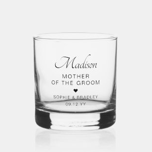 Mother Of The Groom Personalised Wedding Party Whiskey Glass