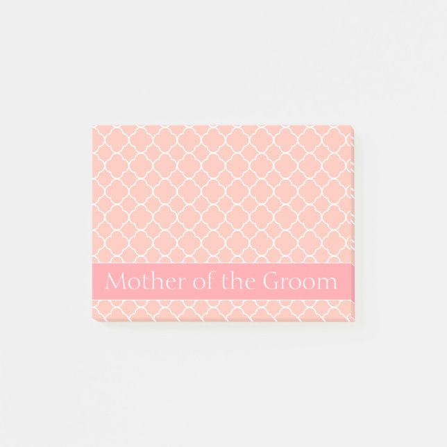 Mother of the Groom Pink and White Post-it Notes (Front)