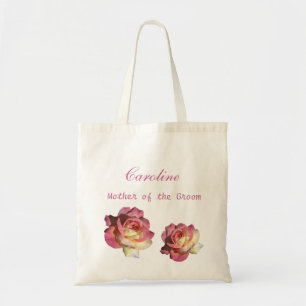 Mother of the groom rose flowers wedding favour ba tote bag