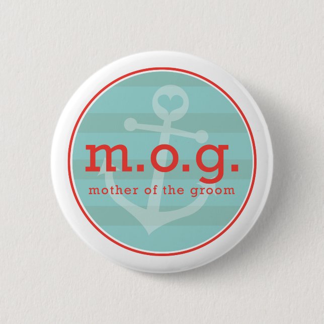 Mother of the Groom Sailor 6 Cm Round Badge (Front)