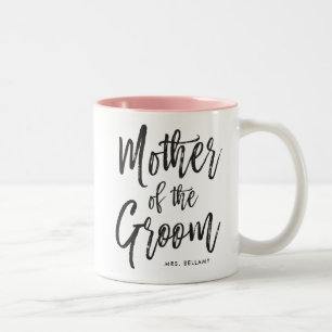 Mother of the Groom Script Style Custom Wedding Two-Tone Coffee Mug