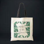 Mother of the groom. Tropical greenery wedding Tote Bag<br><div class="desc">Watercolor tropical greenery wedding tote bag "Mother of the groom". Please contact me if you need additional items.</div>
