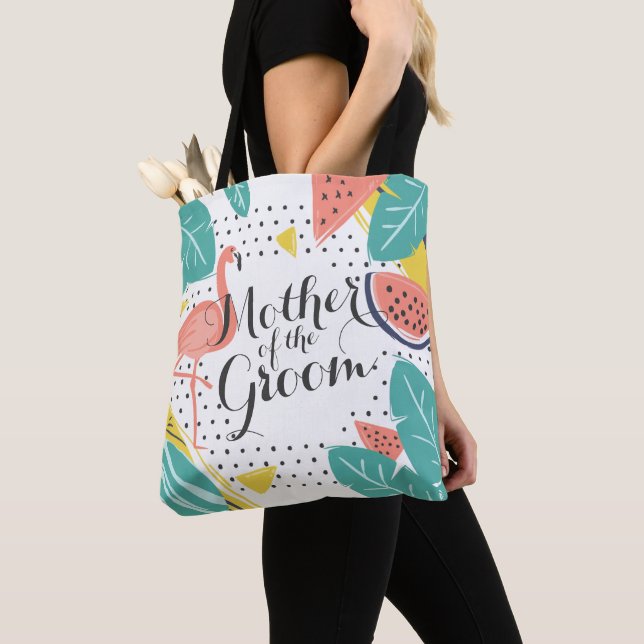 Mother of the Groom Tropical Summer Tote Bag (Close Up)