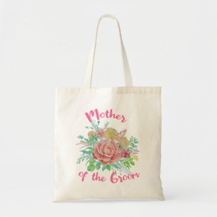 Mother of the Groom Vintage Floral Watercolor Gift Tote Bag
