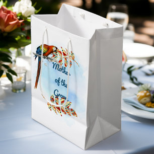 Mother of the Groom Vintage Parrot Medium Gift Bag
