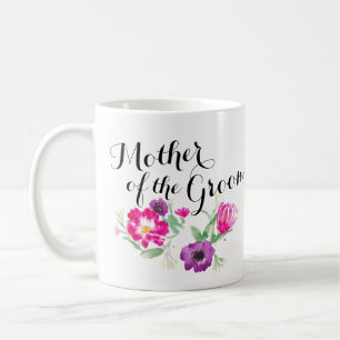 Mother of the Groom Watercolor Flowers Mug