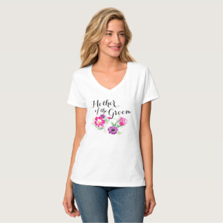 Mother of the Groom Watercolor Flowers T T-Shirt