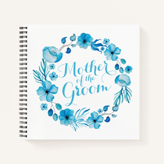 Mother of the Groom Watercolor Guestbook Notebook (Front)