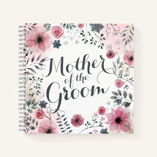 Mother of the Groom Watercolor | Guestbook Notebook (Front)