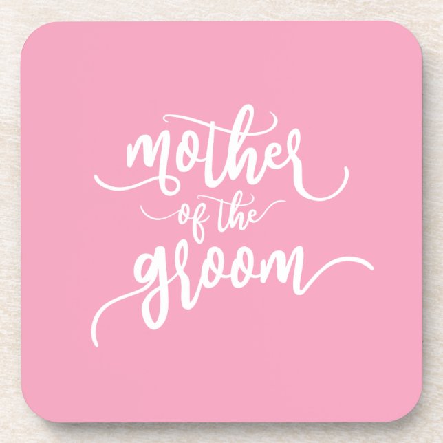Mother of the Groom Wedding Calligraphy | Coaster (Front)