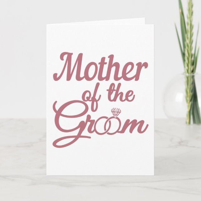 Mother Of The Groom Wedding Family Matching Card (Front)