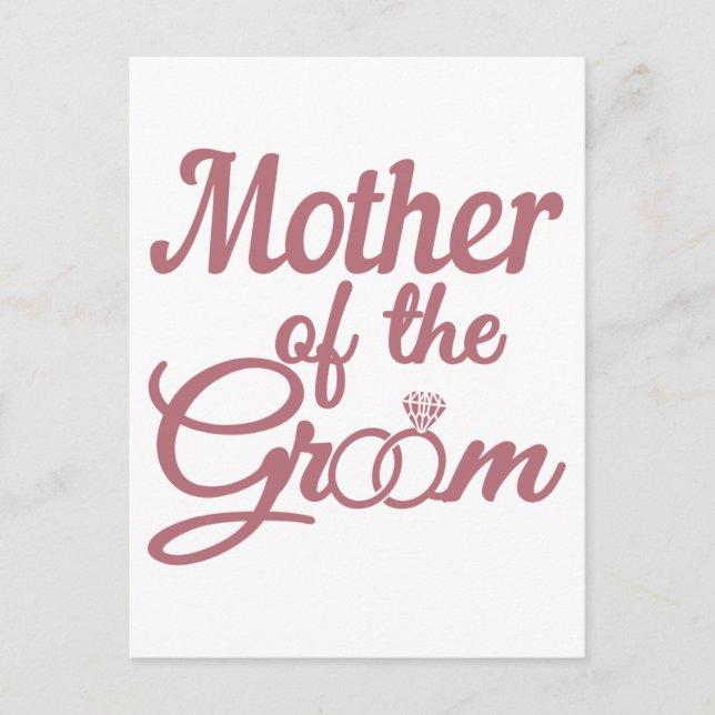 Mother Of The Groom Wedding Family Matching Postcard (Front)