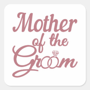 Mother Of The Groom Wedding Family Matching Square Sticker