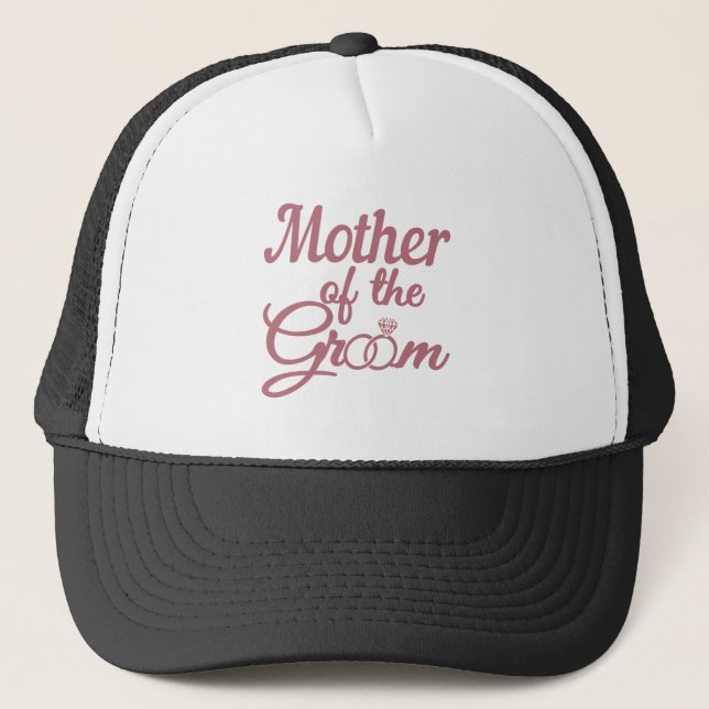 Mother Of The Groom Wedding Family Matching Trucker Hat (Front)