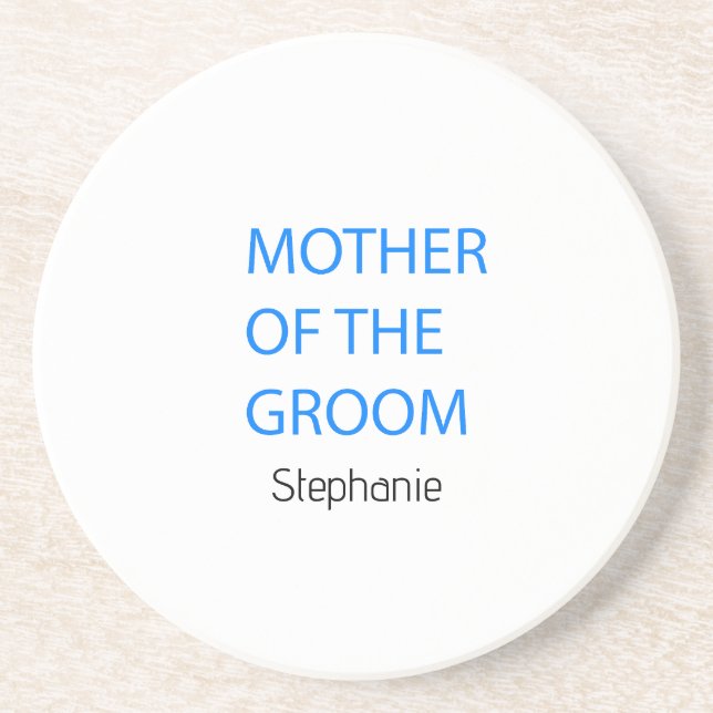 Mother Of The Groom Wedding Gift Favour Blue Custo Coaster (Front)