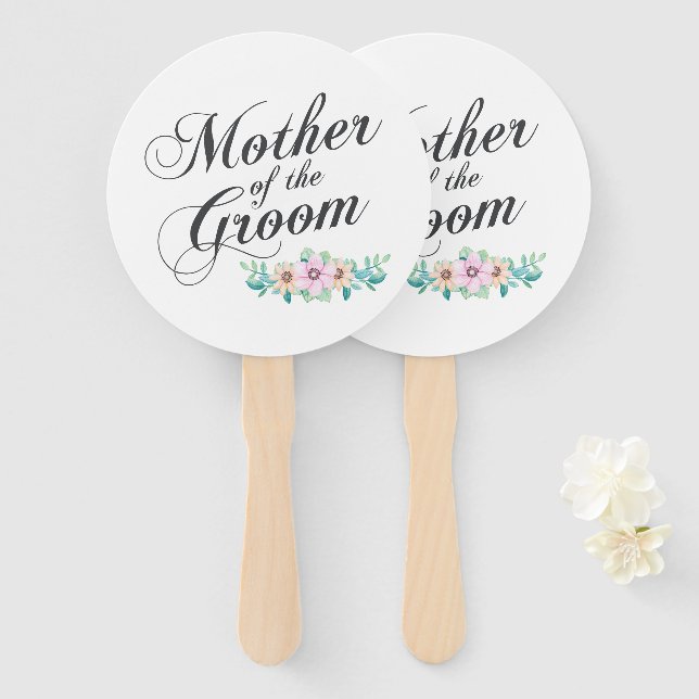 Mother of the Groom Wedding | Hand Fan (Front and Back)