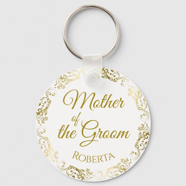 Mother of the Groom Wedding Keychain Gift (Front)