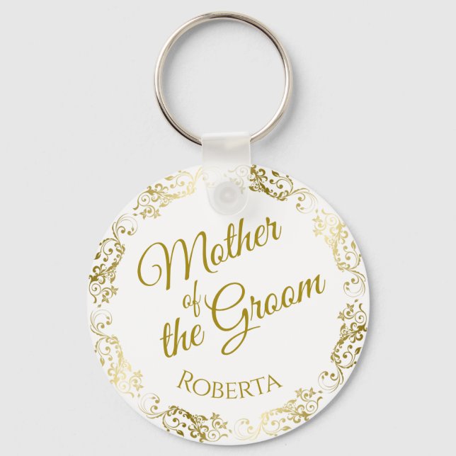 Mother of the Groom Wedding Keychain Gift (Front)