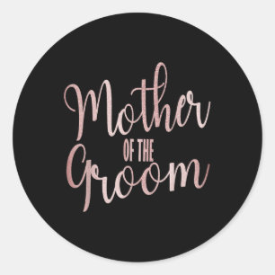 Mother Of The Groom Wedding Party  Classic Round Sticker