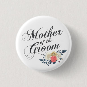 Mother of the Groom Wedding   Pin Button