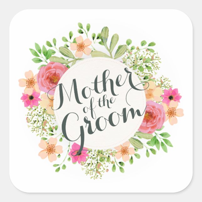 Mother of the Groom Wedding Sticker Seal (Front)