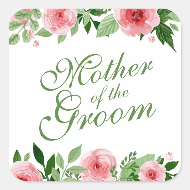 Mother of the Groom Wedding Sticker Seal (Front)