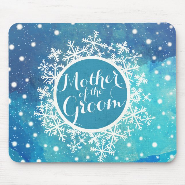 Mother of the Groom Winter Wedding | Mousepad (Front)