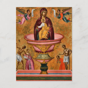 Mother of the Life-Giving Spring Orthodox Icon   Postcard