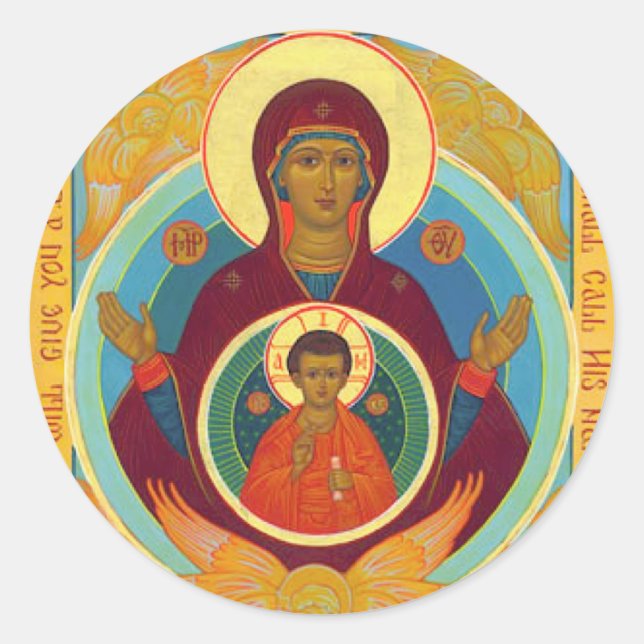 Mother of the Sign Classic Round Sticker (Front)