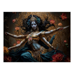 Mother of the Three Worlds Goddess Kali Poster