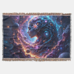 Mother of the Universe – She Who Dreams the Stars. Throw Blanket