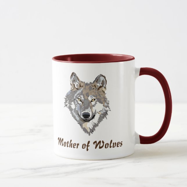 mother of wolves coffee cup (Right)