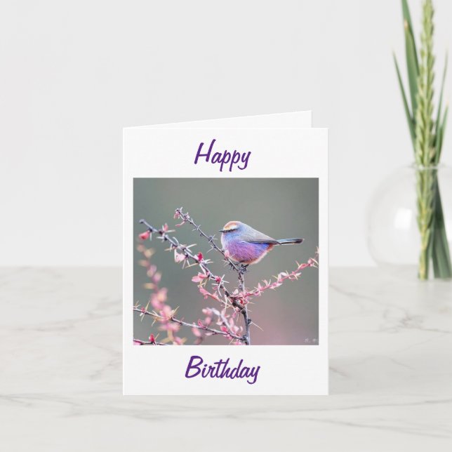 MOTHER ON YOUR BIRTHDAY (WARBLER) CARD (Front)