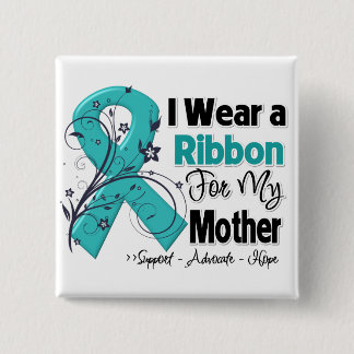 Mother - Ovarian Cancer Ribbon 15 Cm Square Badge
