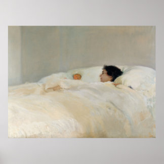 Mother painting by Joaquin Sorolla Poster