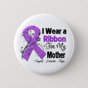 Mother - Pancreatic Cancer Ribbon 6 Cm Round Badge